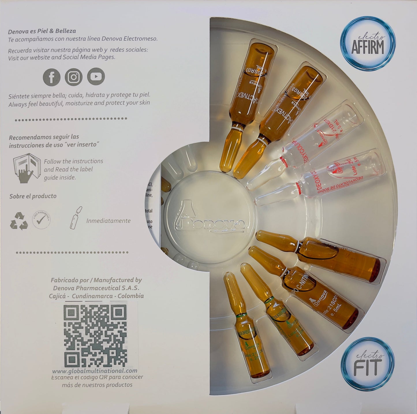 Kit Electro Fit 1 - Kit Moldeamiento Corporal y Afirmante Corporal - Caja 16 Und