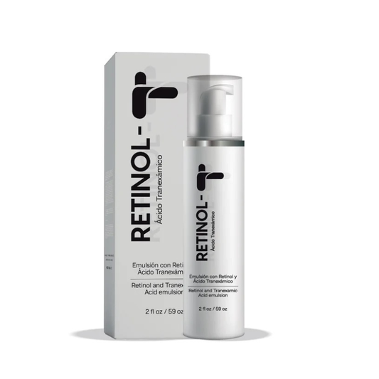 Retinol - T Serum Reductor de manchas 2OZ - Vitamina A, E y Ácido Tranexámico